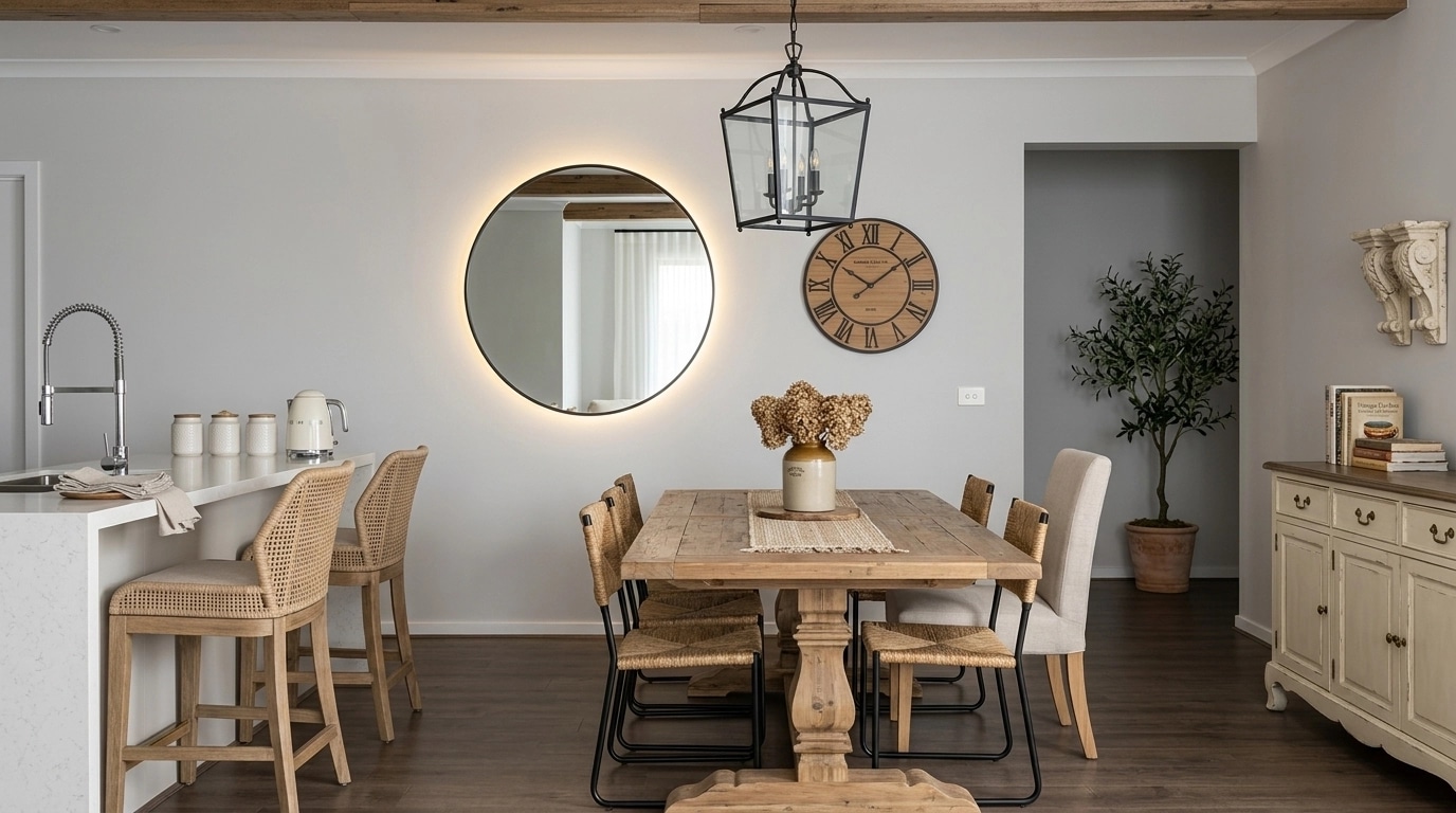 Interior design in Modern Farmhouse style — dining_room by GenRoom AI