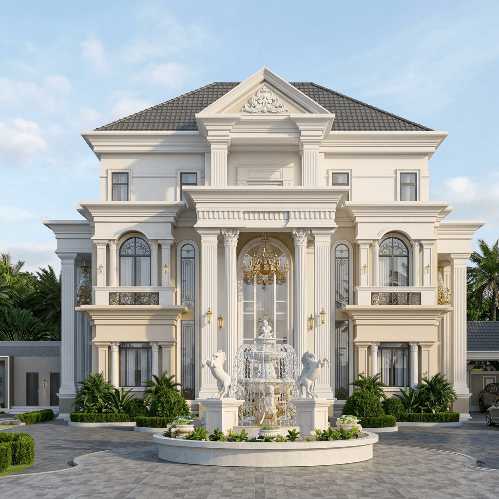Facade design in no_style style — photo by GenRoom AI