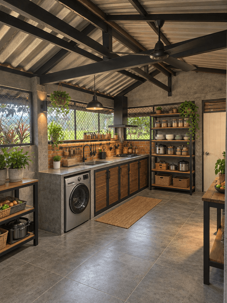 Loft / Industrial المطبخ design — interior photo by GenRoom AI