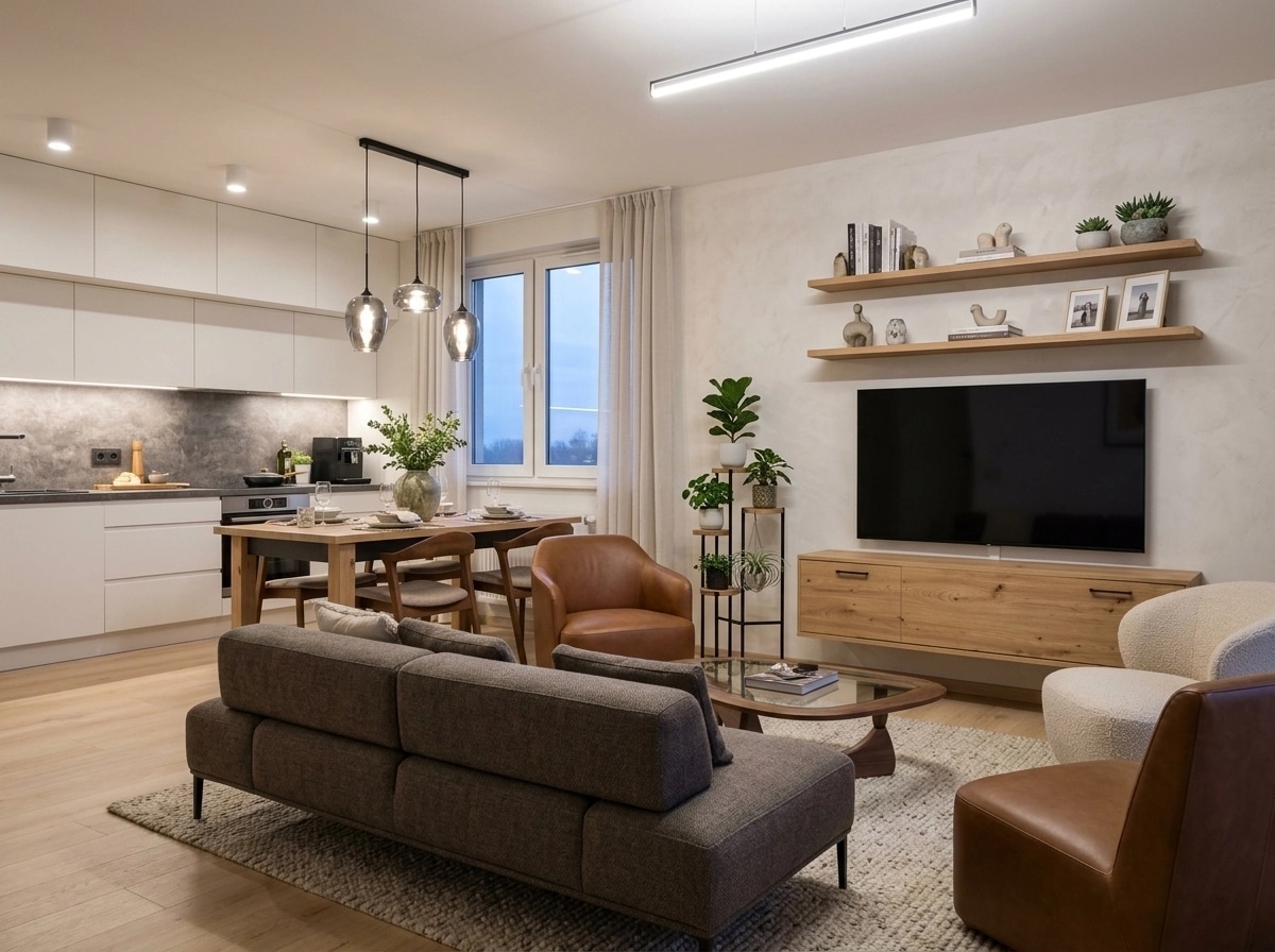 Interior design in Contemporary style — Living Room by GenRoom AI