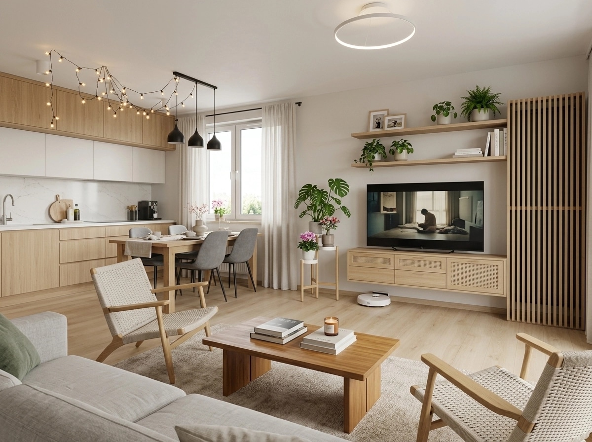 Interior design in Scandinavian style — Living Room by GenRoom AI