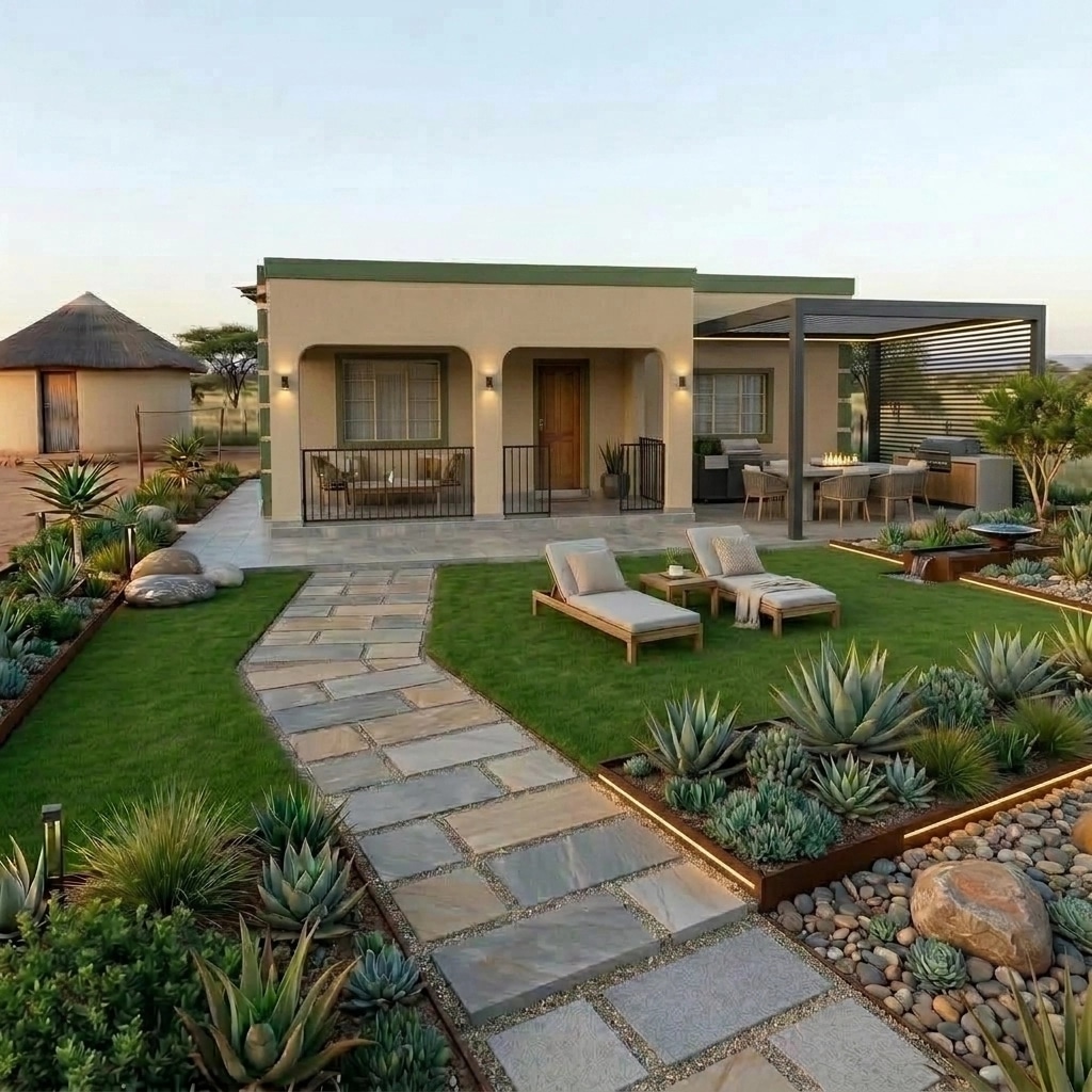 Landscape design in Contemporary Yard style — Yard by GenRoom AI