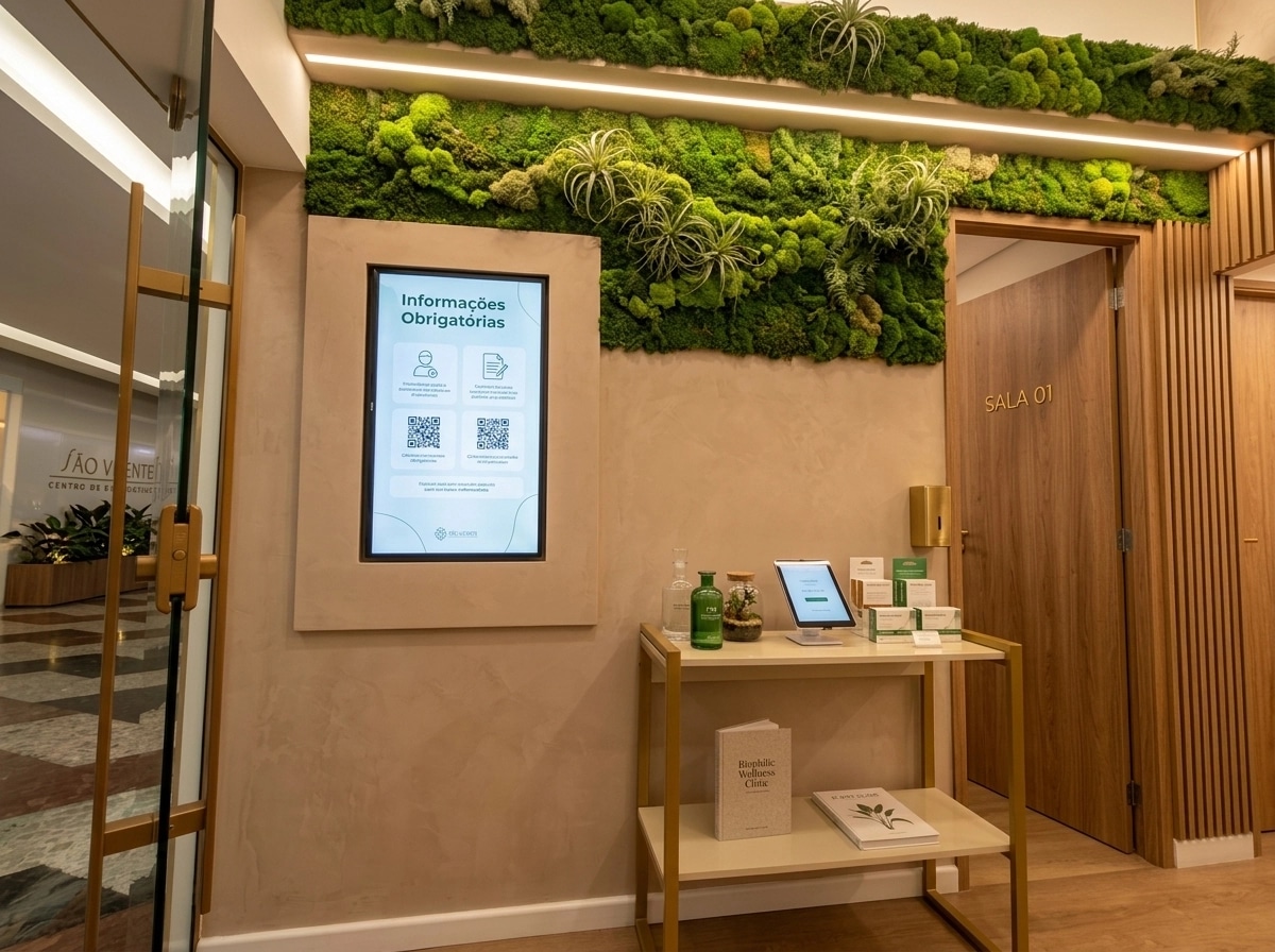 Interior design in Biophilic style — clinic by GenRoom AI