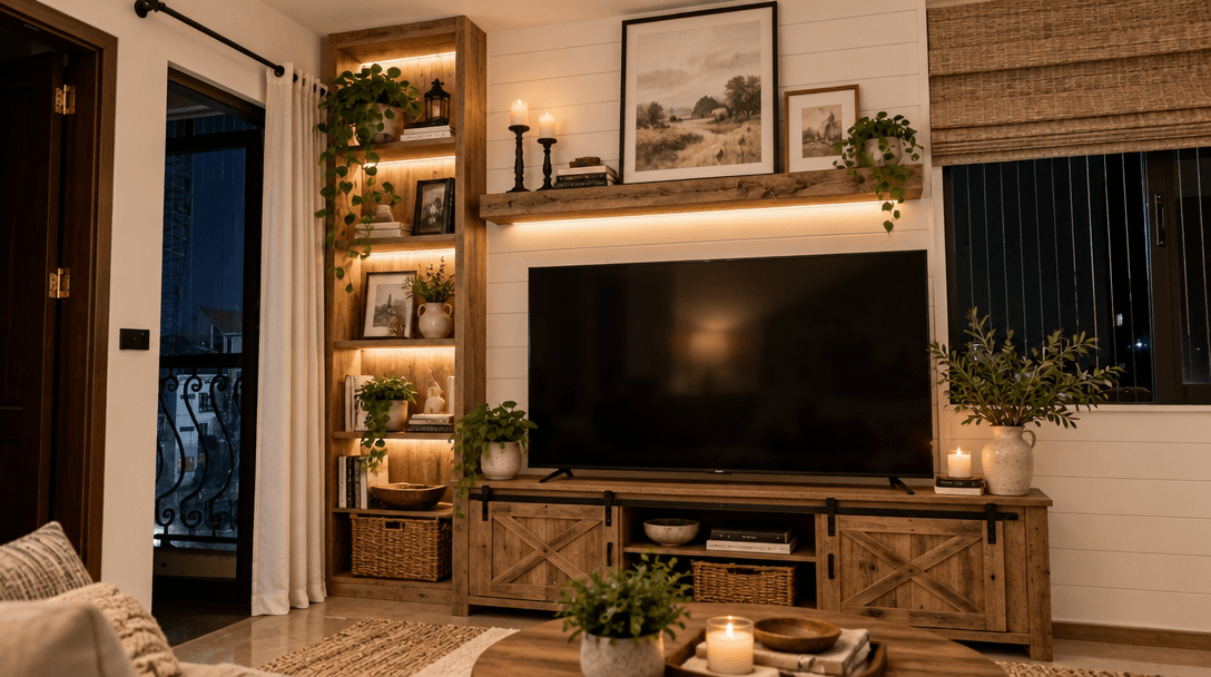 Interior design in Modern Farmhouse style — Living Room by GenRoom AI