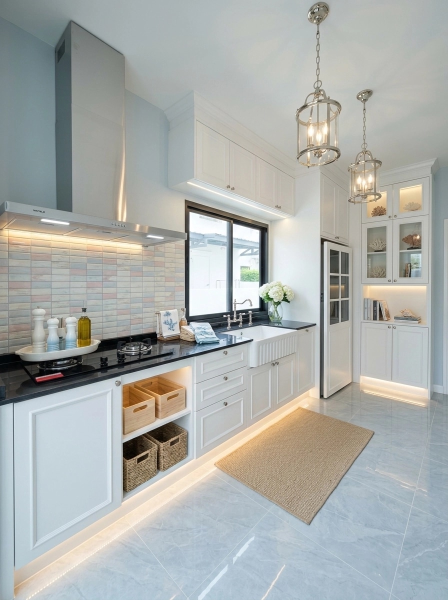 Coastal / Hamptons Kitchen design — interior photo by GenRoom AI
