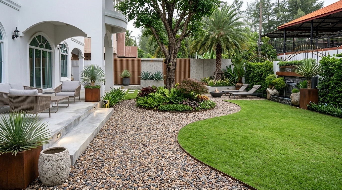 Landscape design in Contemporary Yard style — Yard by GenRoom AI