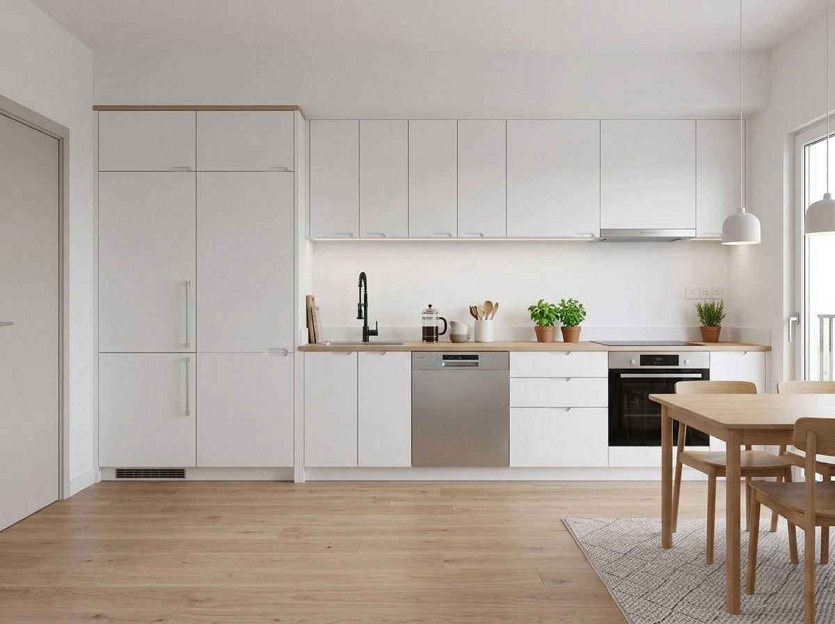 Kitchen interior in Scandinavian style — photo by GenRoom AI