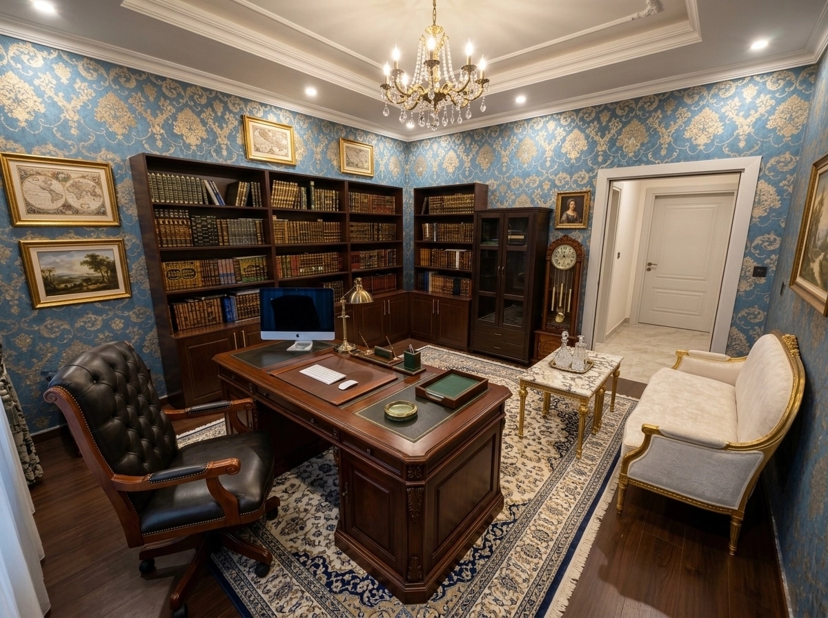 Office interior in Classic style — photo by GenRoom AI