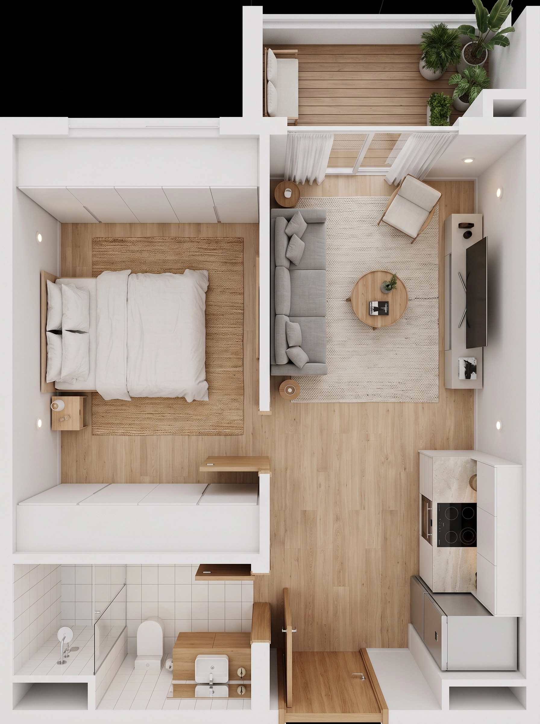 Minimalism Living Room design — interior photo by GenRoom AI