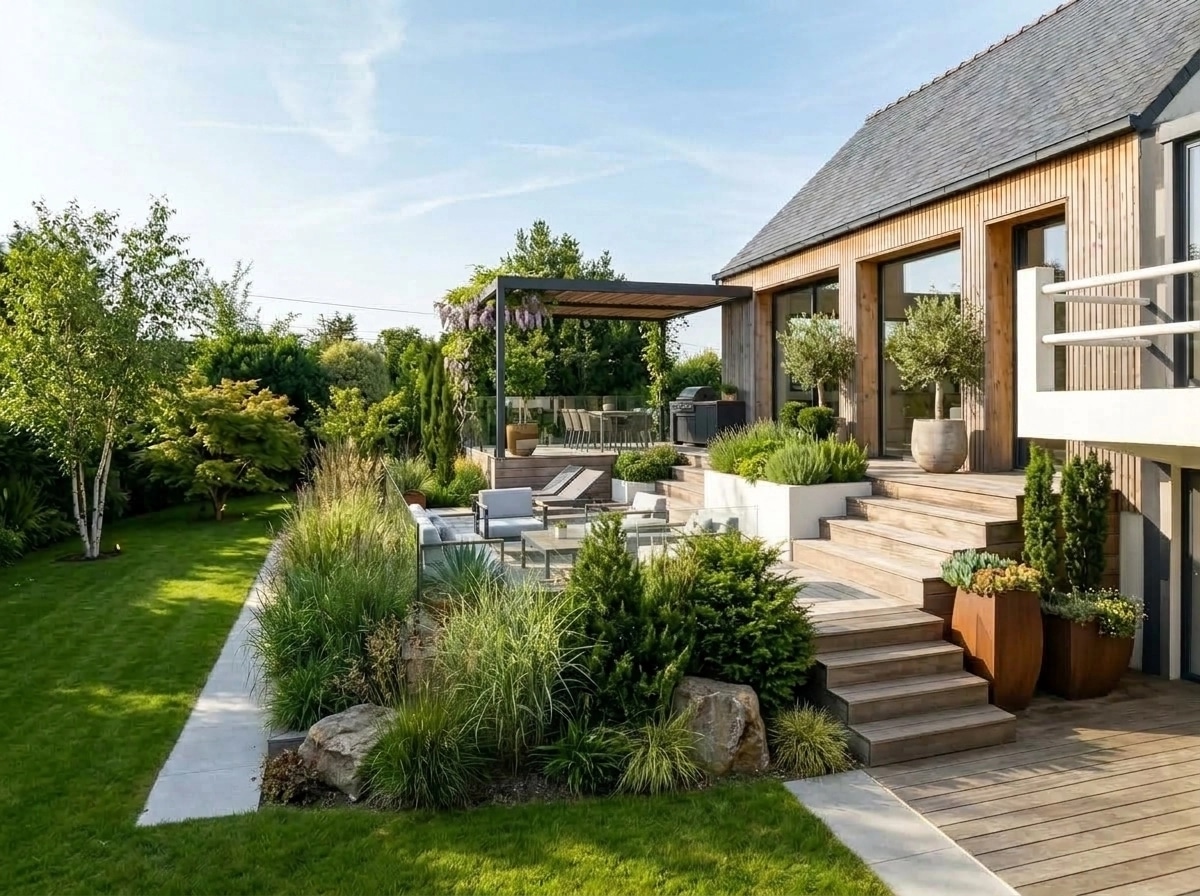 Landscape design in Contemporary Yard style — Yard by GenRoom AI