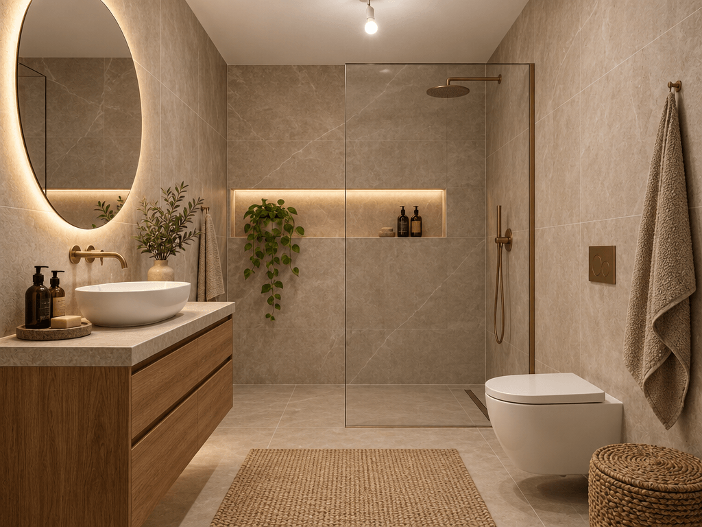 Contemporary Bathroom design — interior photo by GenRoom AI