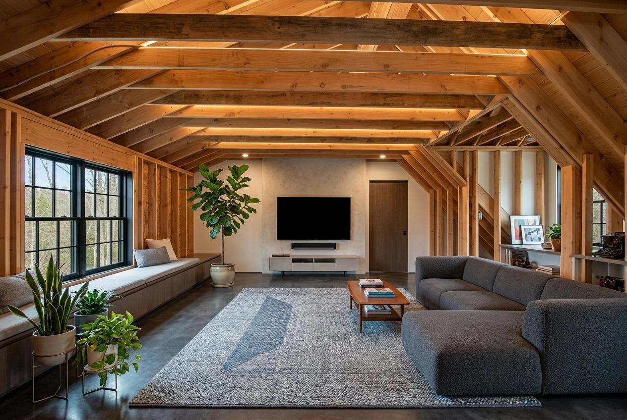 Interior design in Contemporary style — attic by GenRoom AI