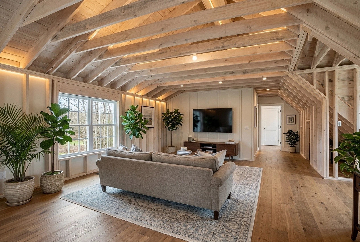 Interior design in Transitional style — attic by GenRoom AI