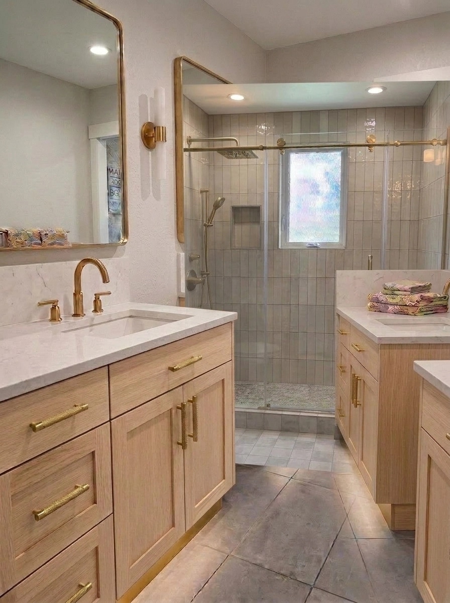 Modern Farmhouse Bathroom design — interior photo by GenRoom AI