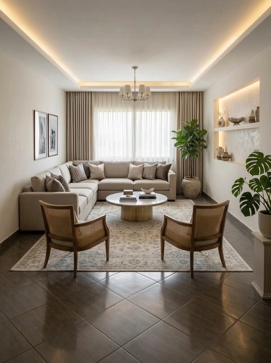 Interior design in Transitional style — Living Room by GenRoom AI