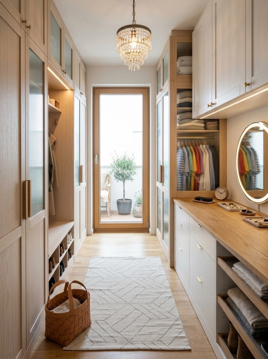 Interior design in Scandinavian style — wardrobe by GenRoom AI