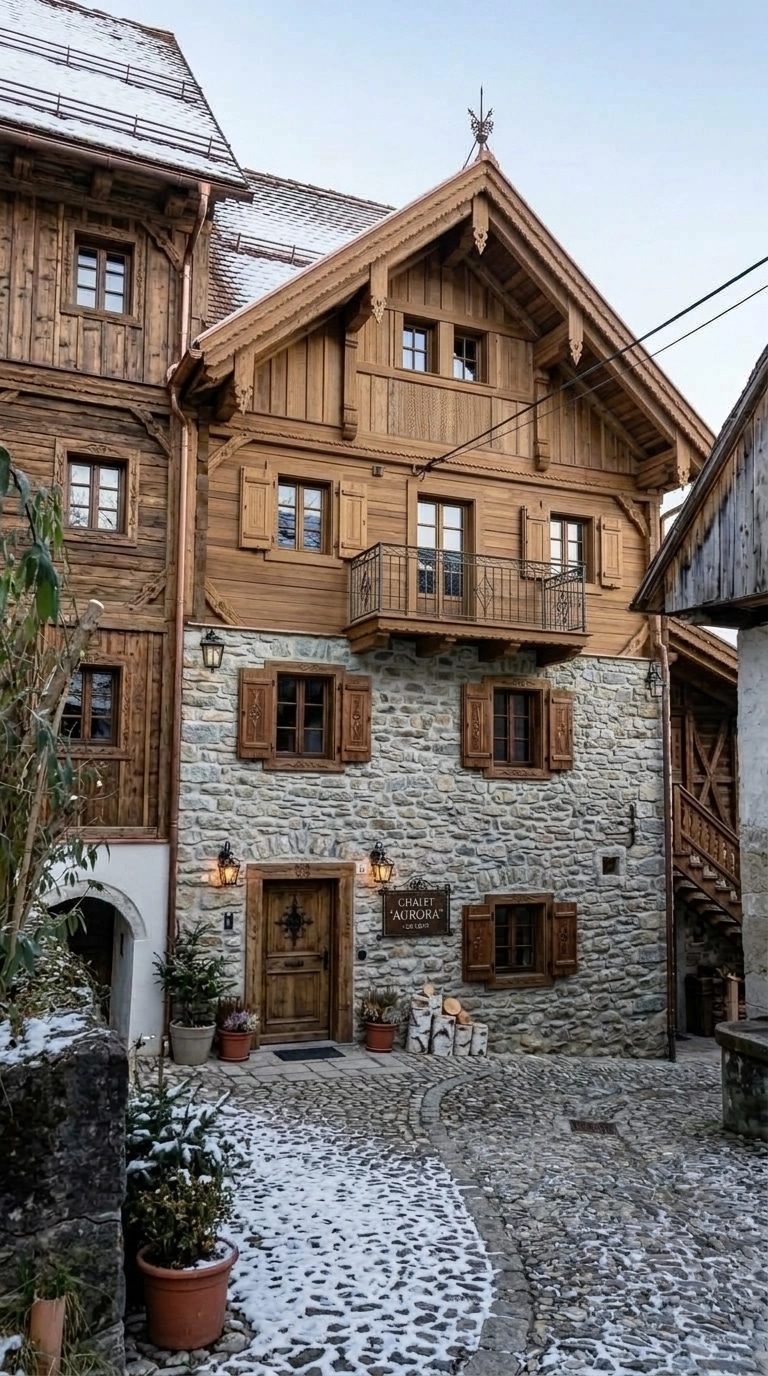 Facade design in Chalet Facade style — photo by GenRoom AI