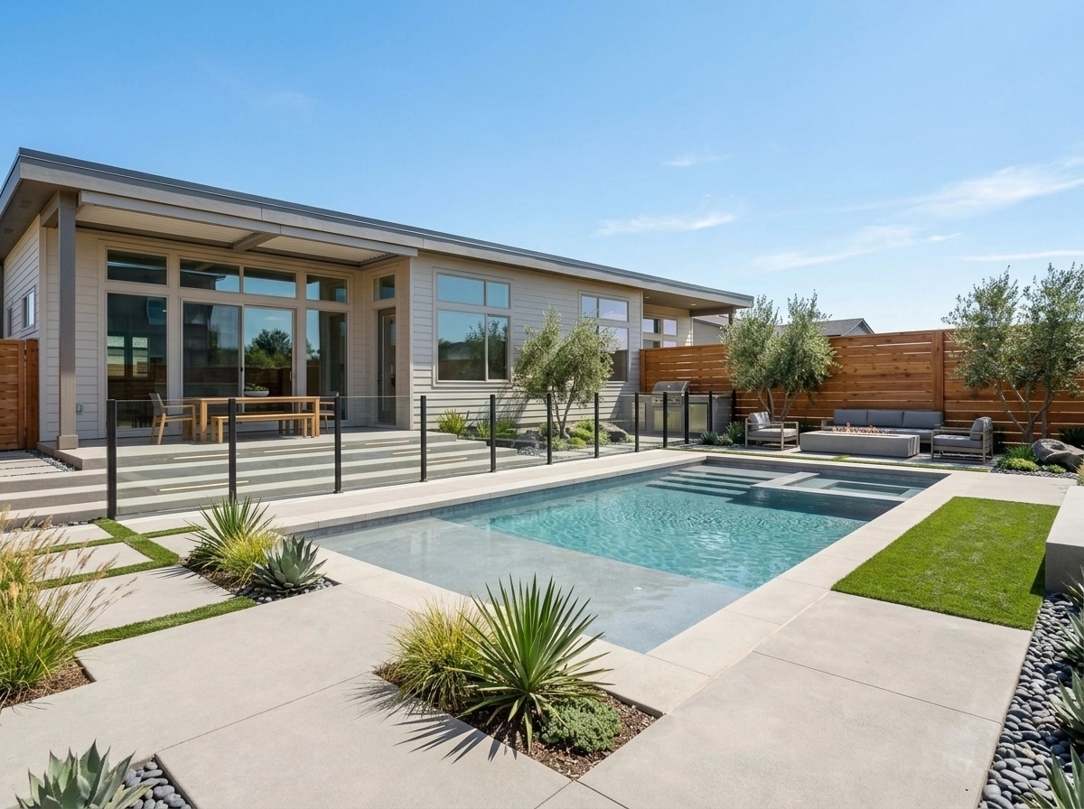 Landscape design in Minimalist Yard style — Yard by GenRoom AI