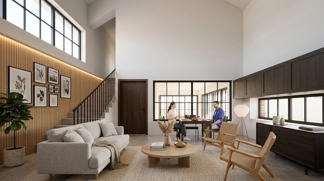 Scandinavian Living Room design — interior photo by GenRoom AI