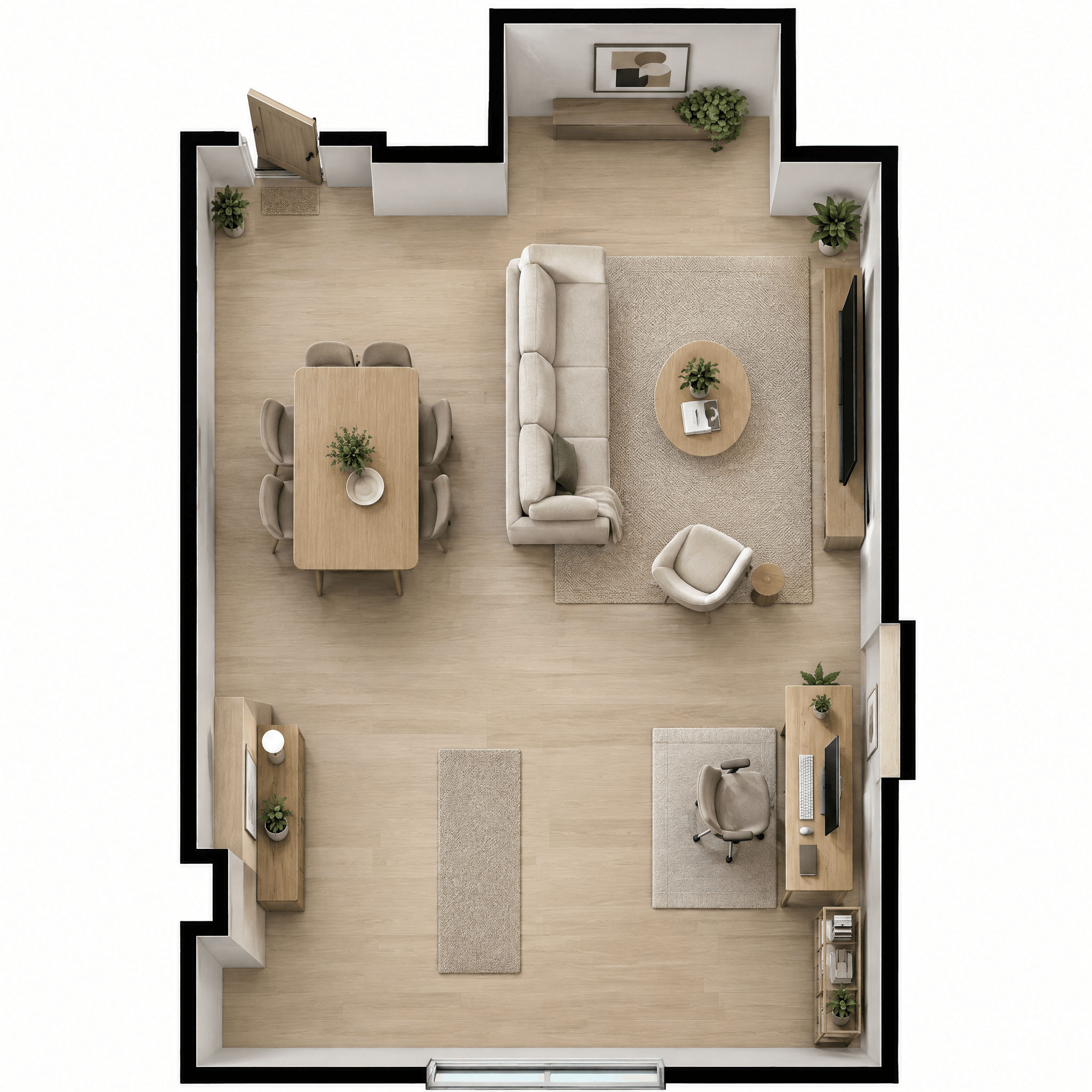 Minimalism Oturma Odası design — interior photo by GenRoom AI
