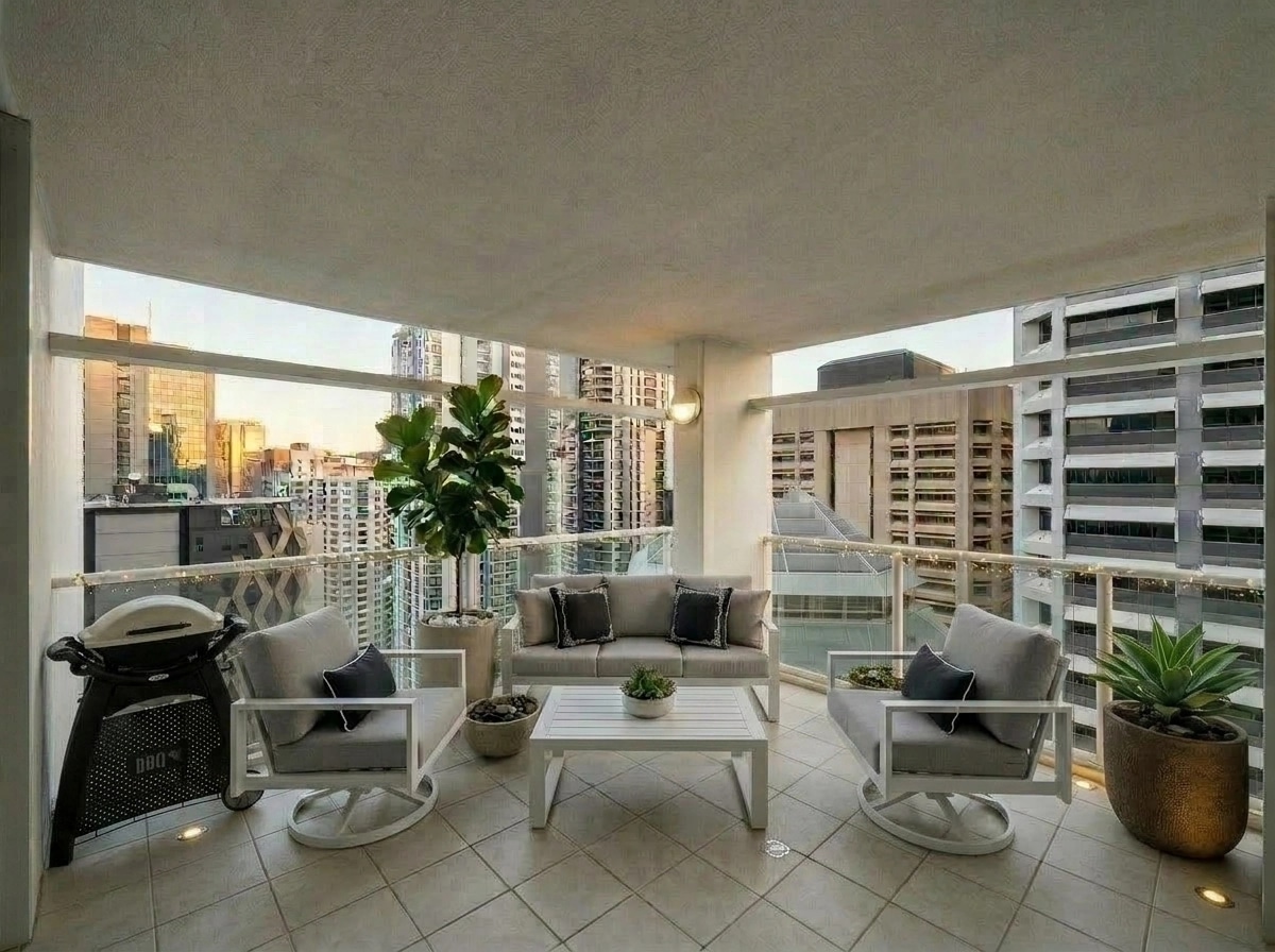 Interior design in Minimalism style — balcony by GenRoom AI