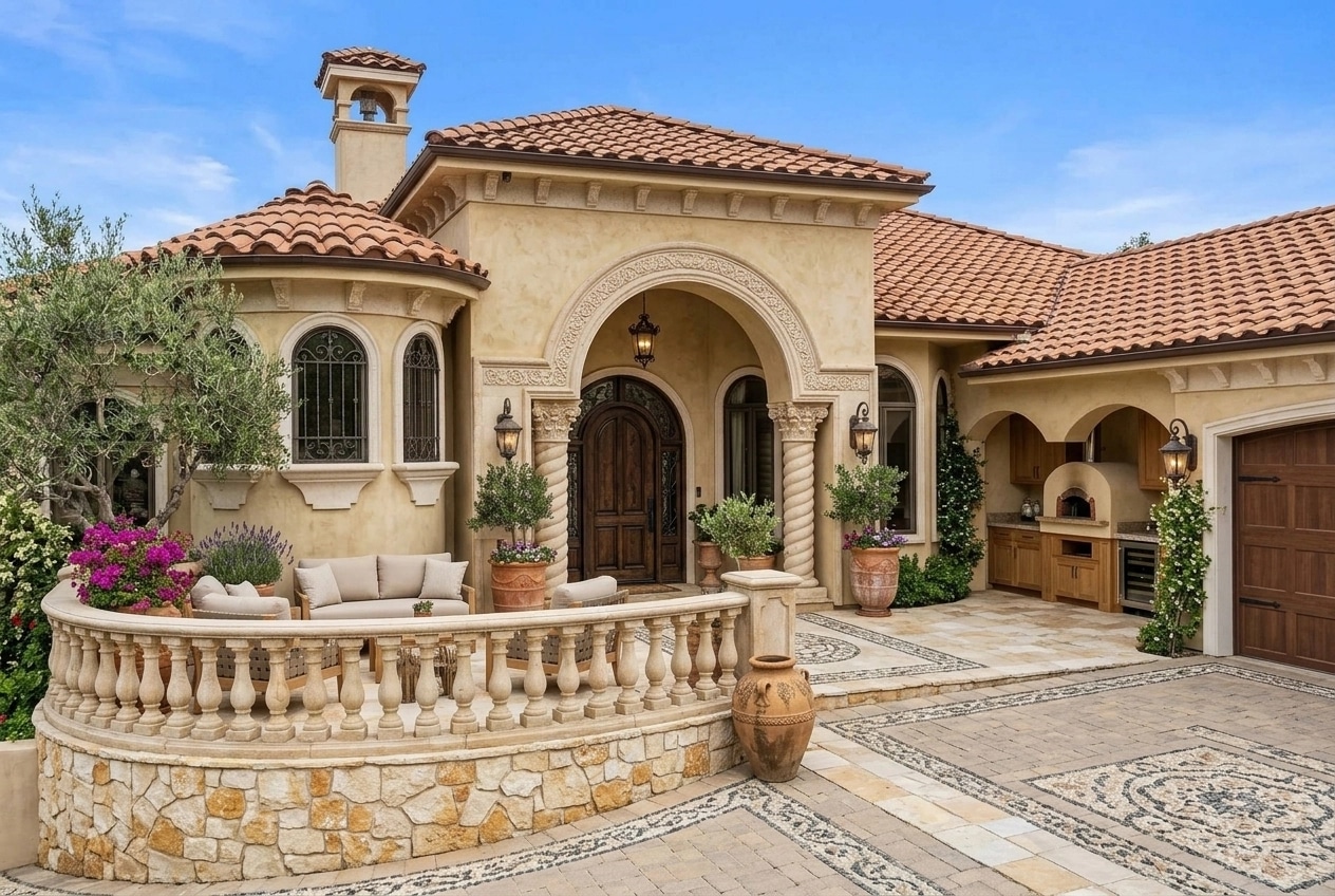 Mediterranean Facade Facade design — facade photo by GenRoom AI