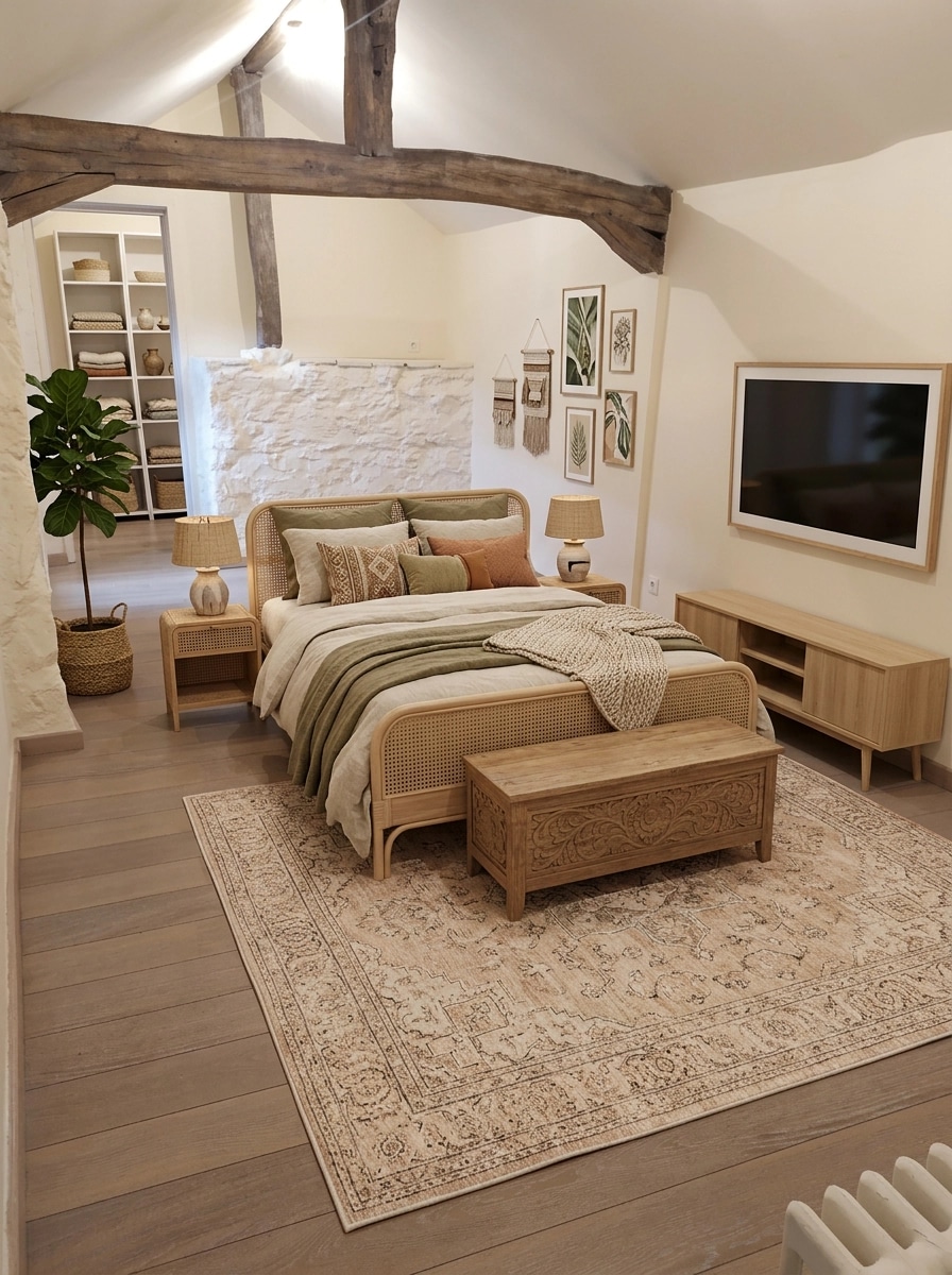 Interior design in Bohemian style — Bedroom by GenRoom AI