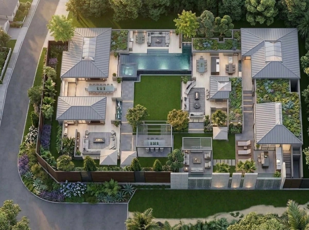 Landscape design in Contemporary Yard style — Yard by GenRoom AI