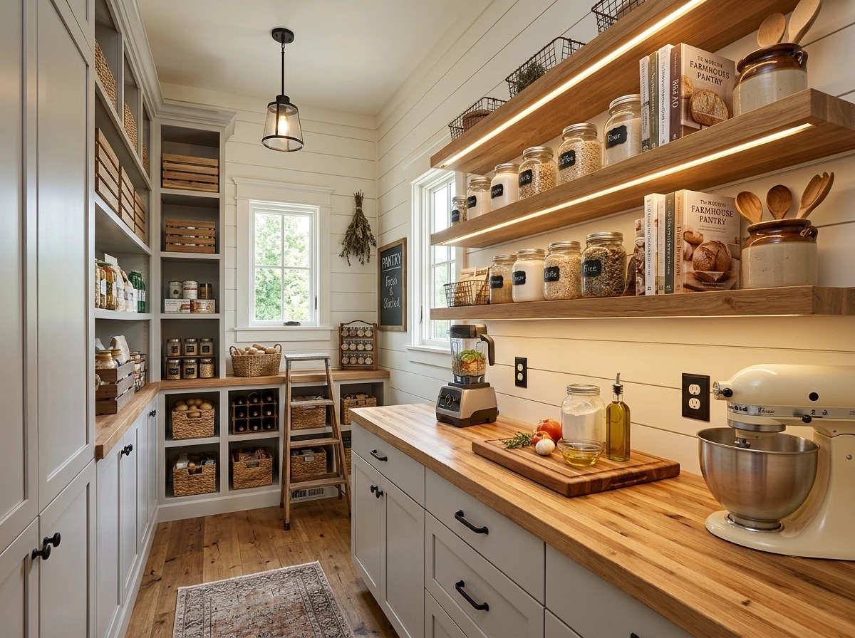 Interior design in Modern Farmhouse style — pantry by GenRoom AI