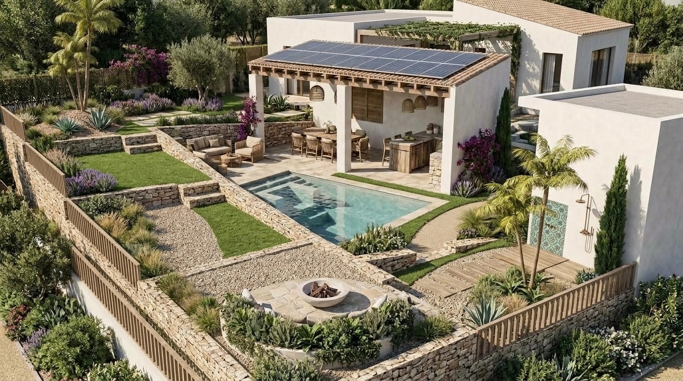 Landscape design in Eco Natural Garden style — Yard by GenRoom AI