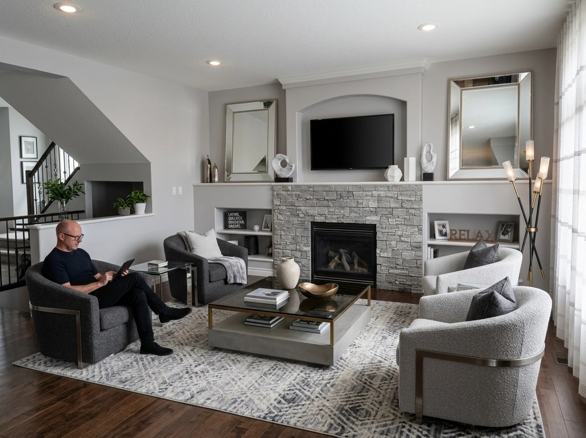 Interior design in Contemporary style — Living Room by GenRoom AI