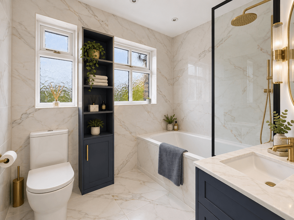 Bathroom interior in no_style style — photo by GenRoom AI