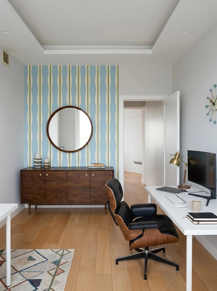 Design d'intérieur en style Mid-Century Modern — home_office par GenRoom AI