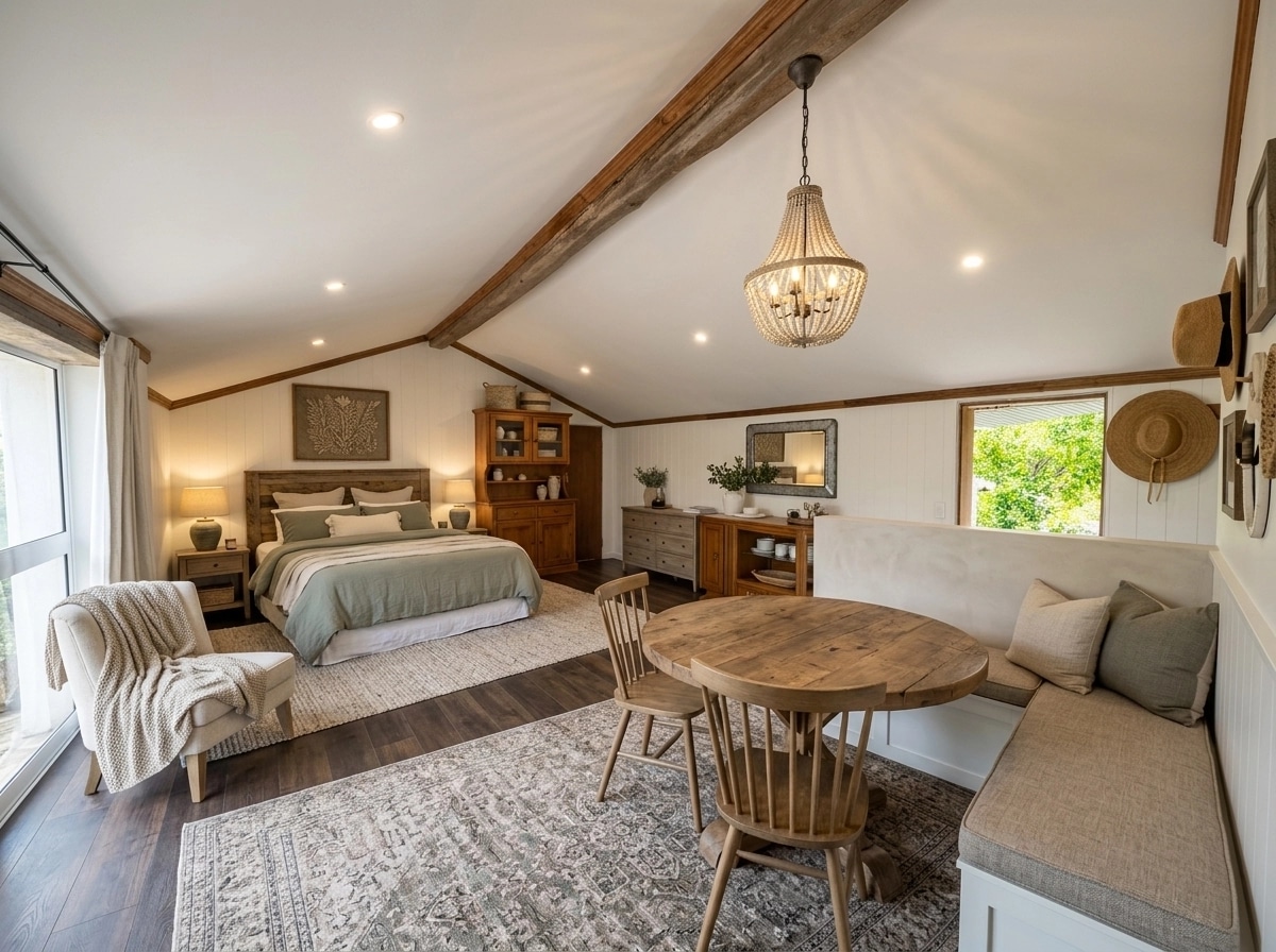 Interiördesign i stilen Modern Farmhouse — Sovrum av GenRoom AI