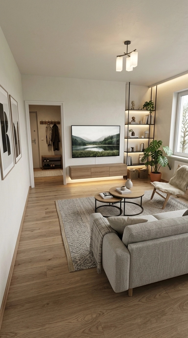 Interior design in Scandinavian style — Living Room by GenRoom AI