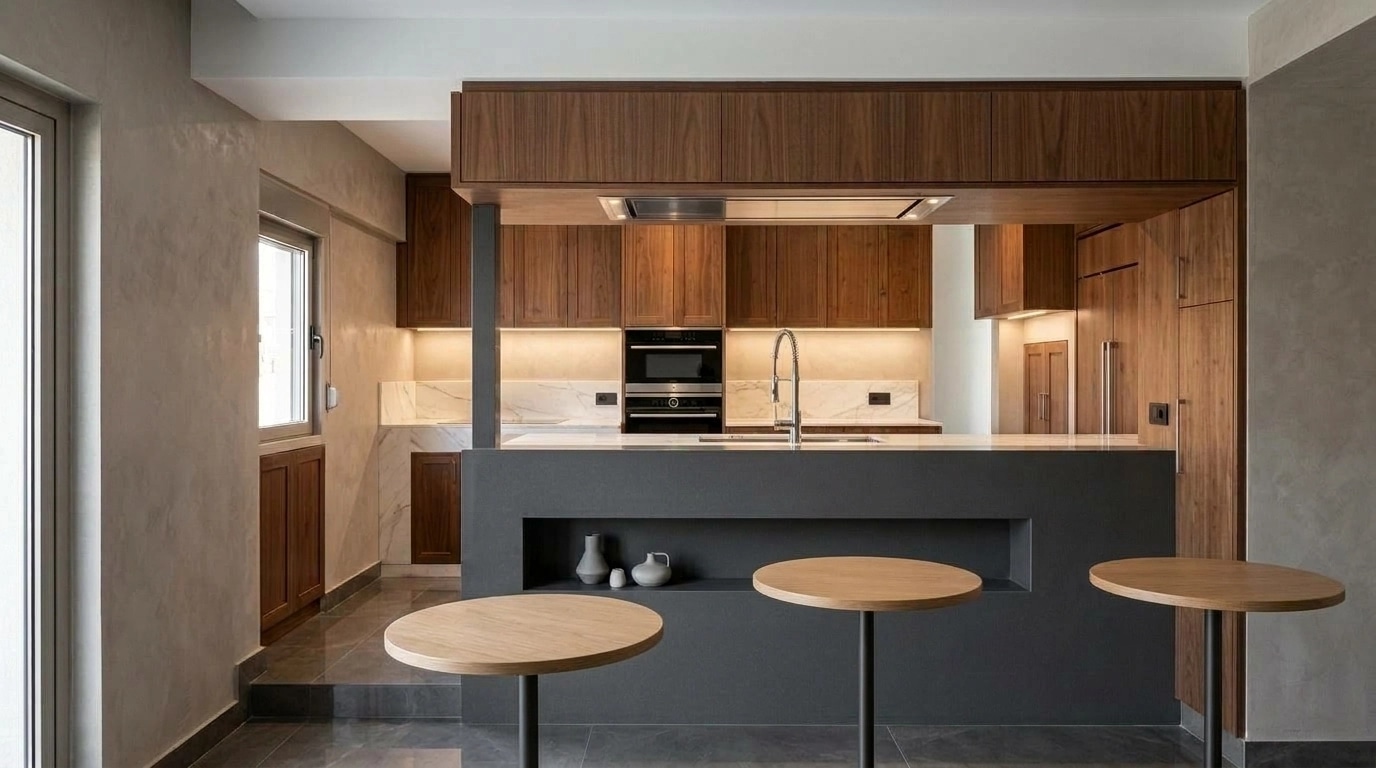 Design d'interni in stile Contemporary — Cucina di GenRoom AI