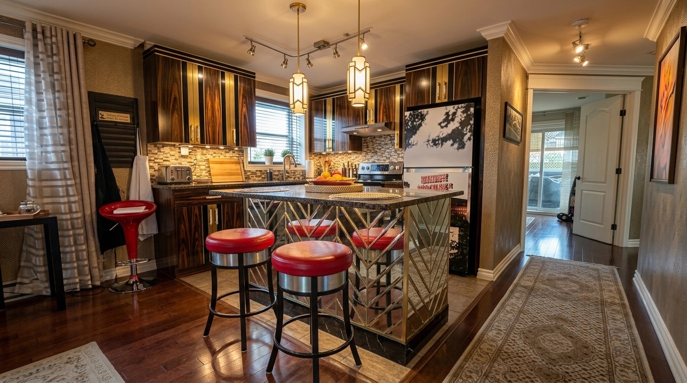 Interior design in Art Deco style — Kitchen by GenRoom AI