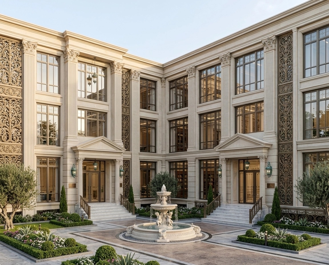 Diseño de fachada en estilo Classic Facade — Fachada por GenRoom AI