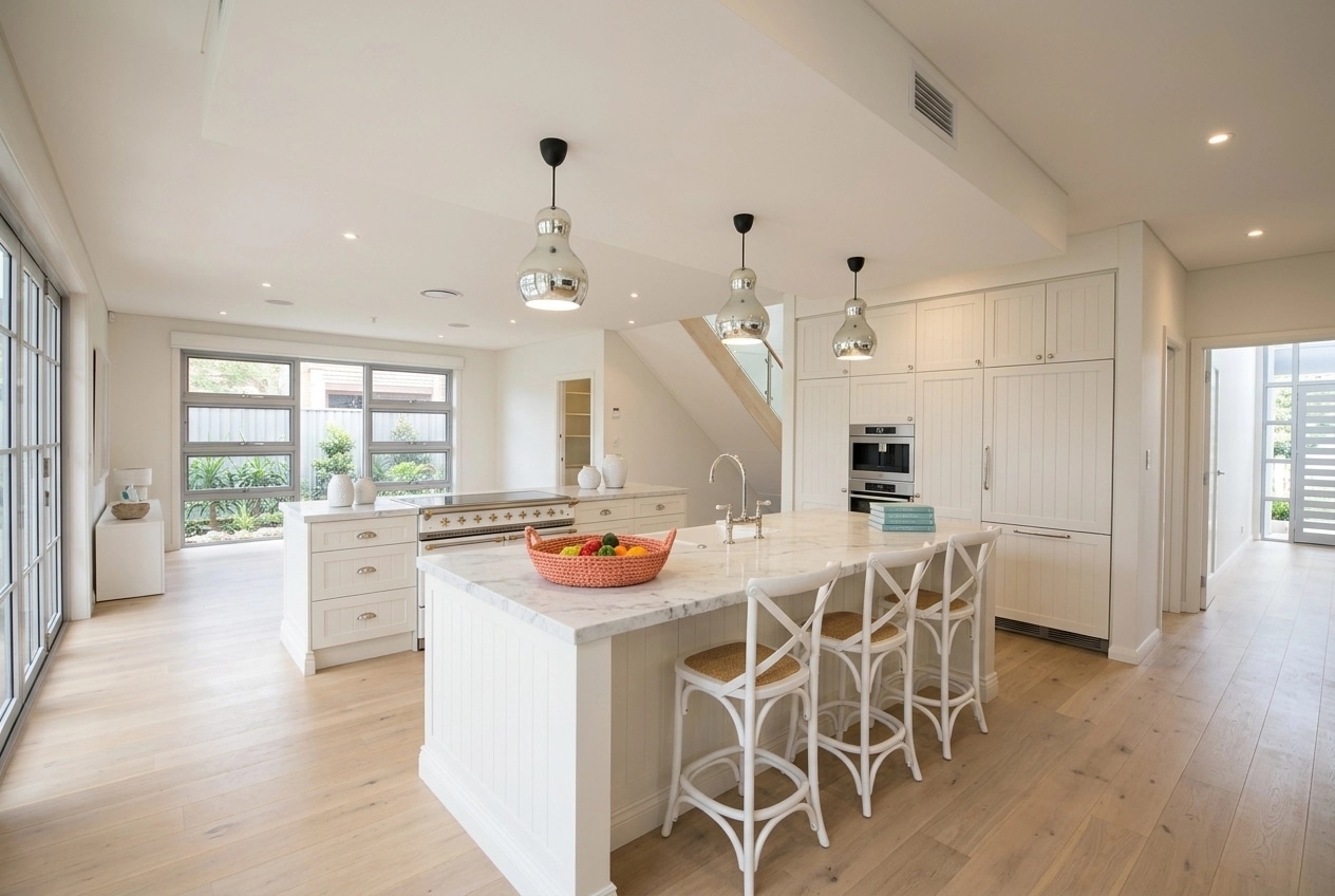 Interior design in Coastal / Hamptons style — Kitchen by GenRoom AI