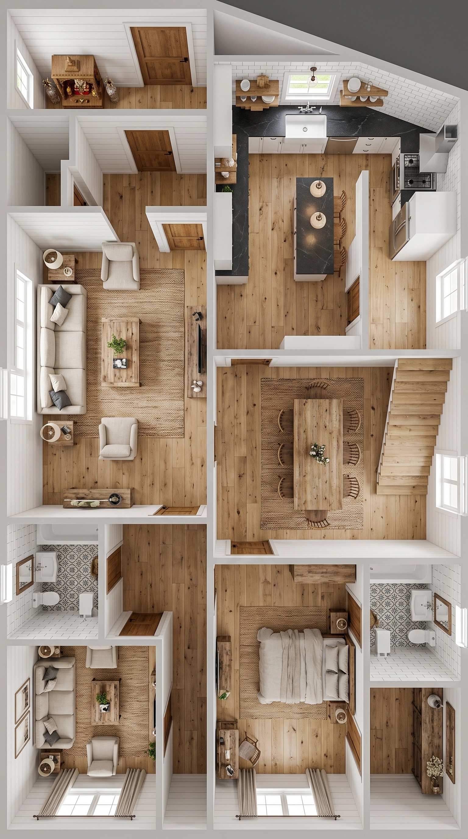 Modern Farmhouse Living Room design — interior photo by GenRoom AI