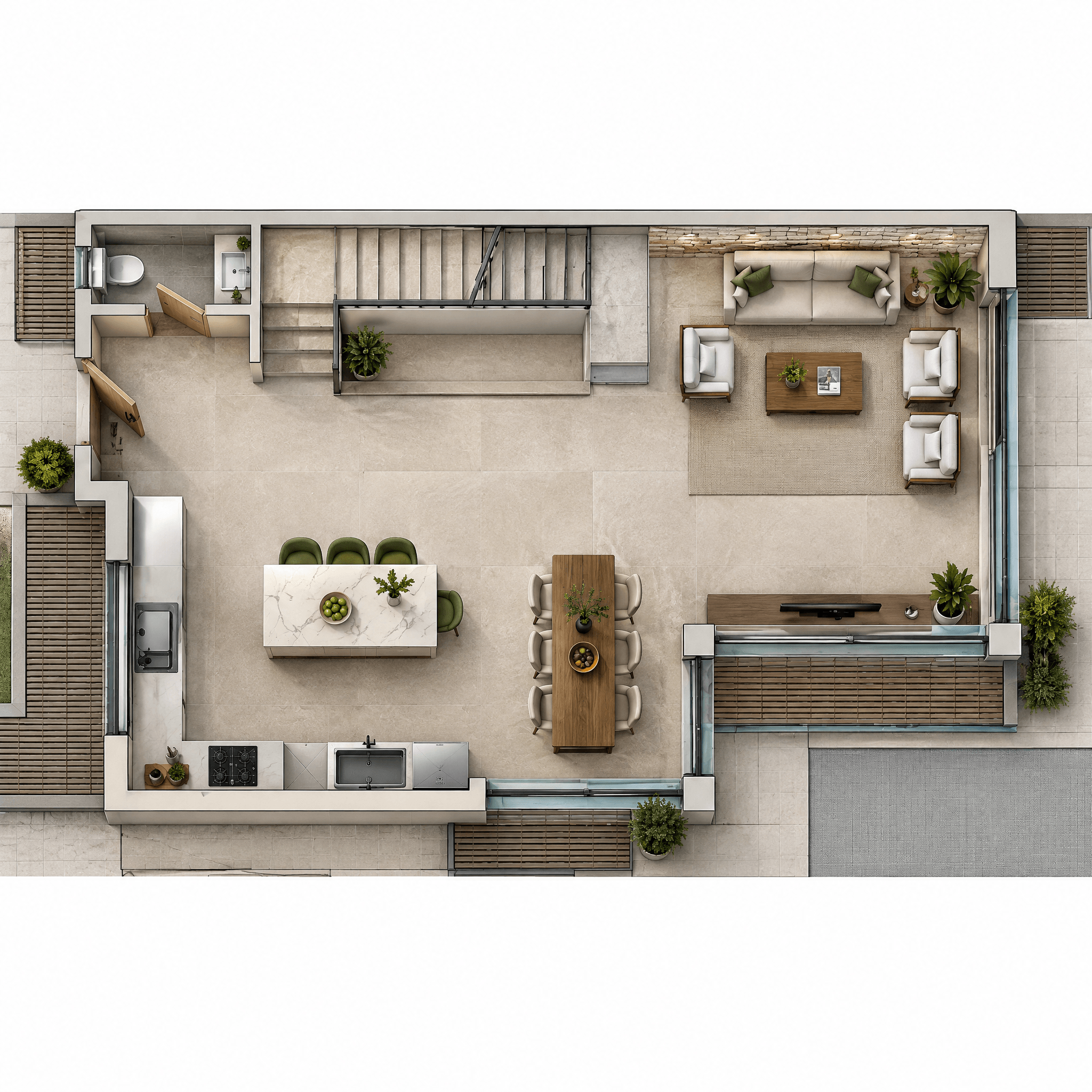Interior design in Contemporary style — Living Room by GenRoom AI