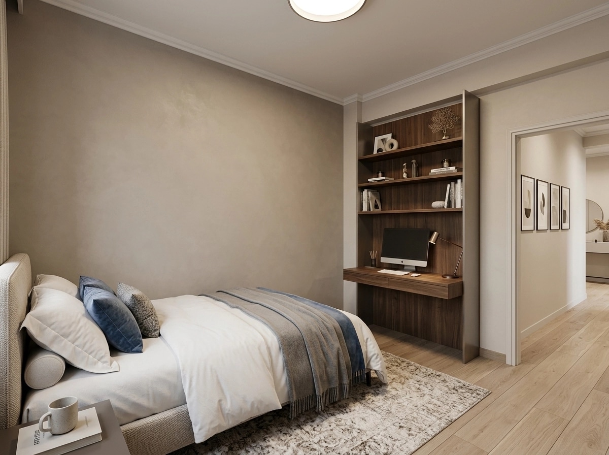 Contemporary Bedroom design — interior photo by GenRoom AI