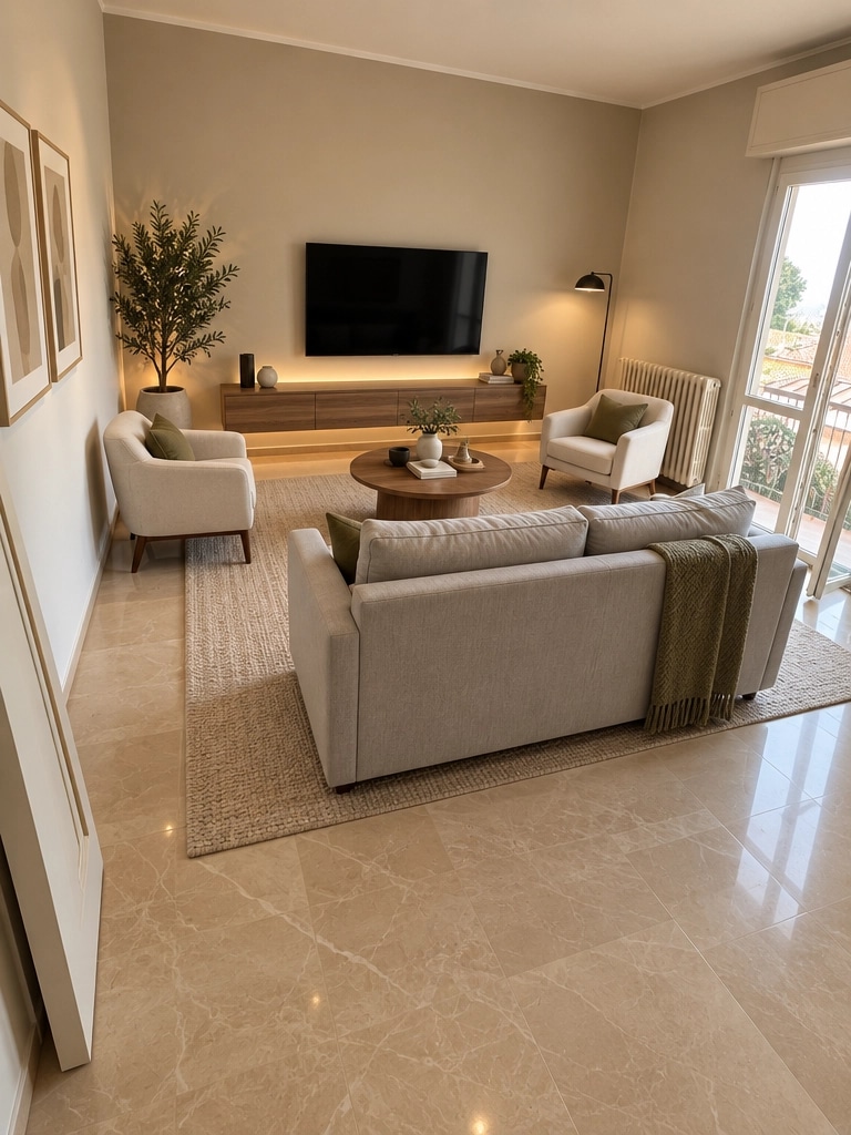 Interior design in Minimalism style — Living Room by GenRoom AI