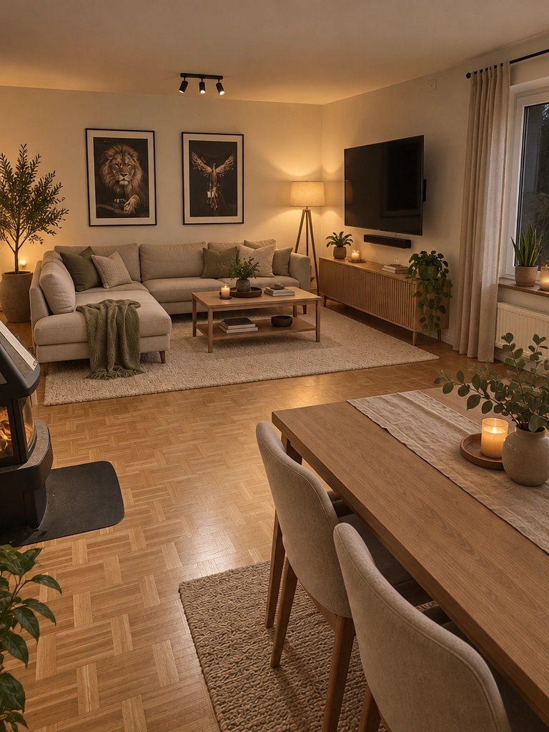 Interior design in Scandinavian style — Living Room by GenRoom AI