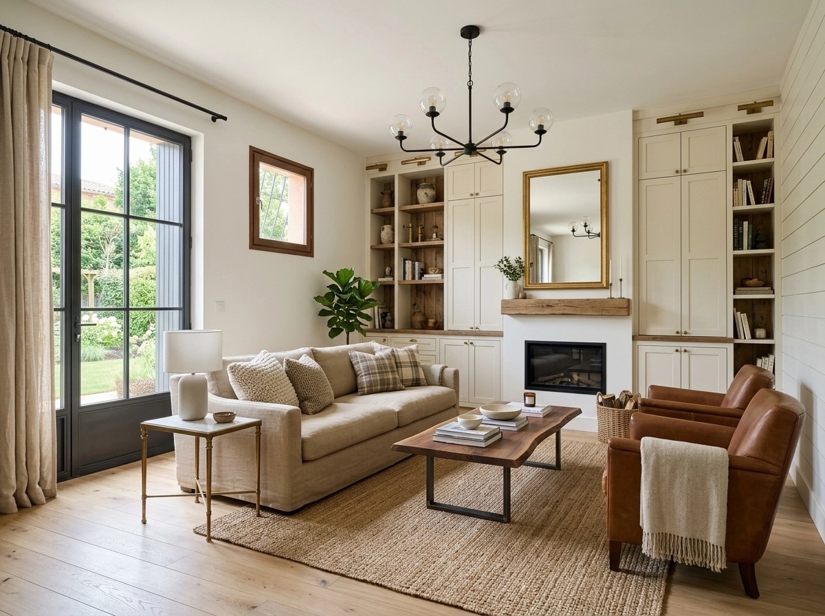 Modern Farmhouse Salon design — interior photo by GenRoom AI