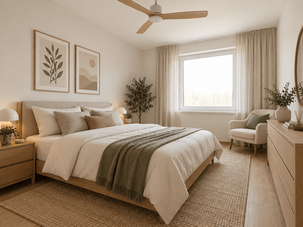 Scandinavian Bedroom design — interior photo by GenRoom AI