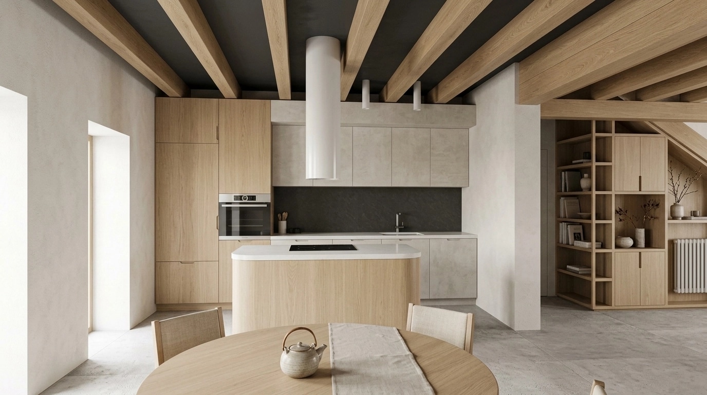 Interior design in Scandinavian style — Kitchen by GenRoom AI