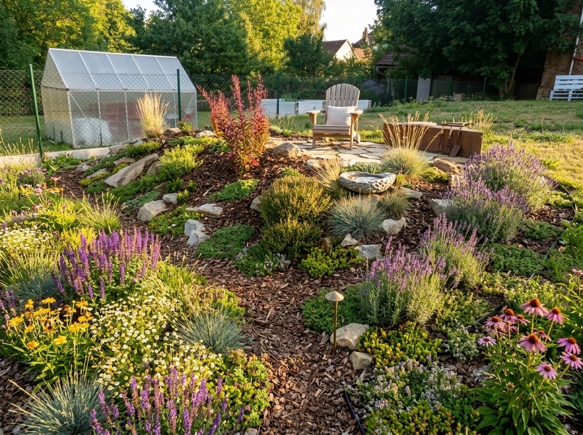 Landscape design in Eco Natural Garden style — Yard by GenRoom AI
