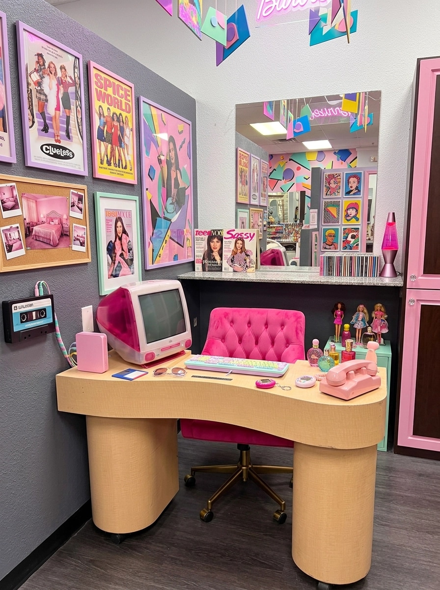 Office interior in Maximalist style — photo by GenRoom AI