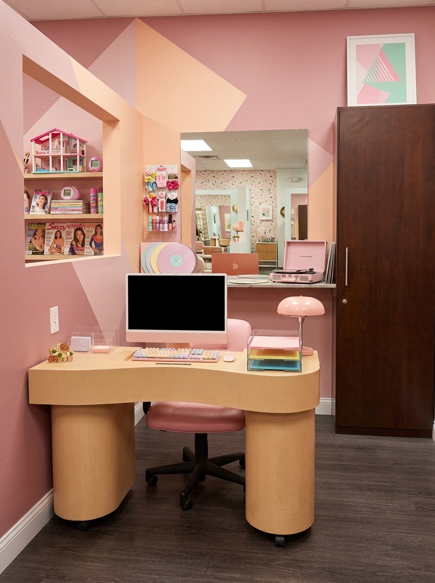 Interior design in Mid-Century Modern style — Office by GenRoom AI